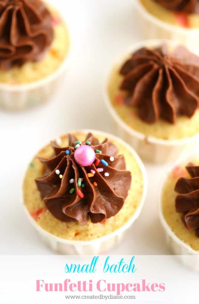 small batch funfetti cupcakes www.createdbydiane.com