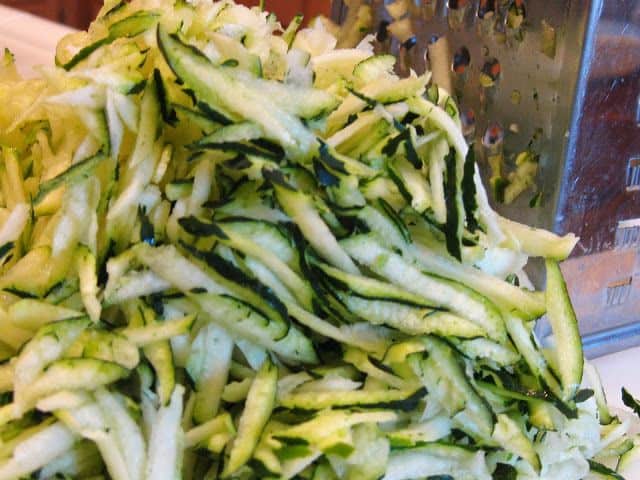 grated zucchini