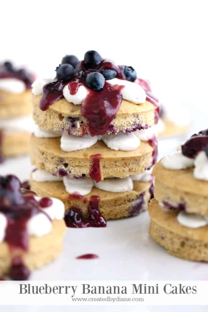 Blueberry Banana Mini Cakes