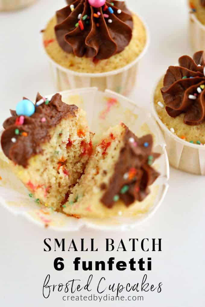 small batch 6 frosted funfetti cupcakes recipes createdbydiane