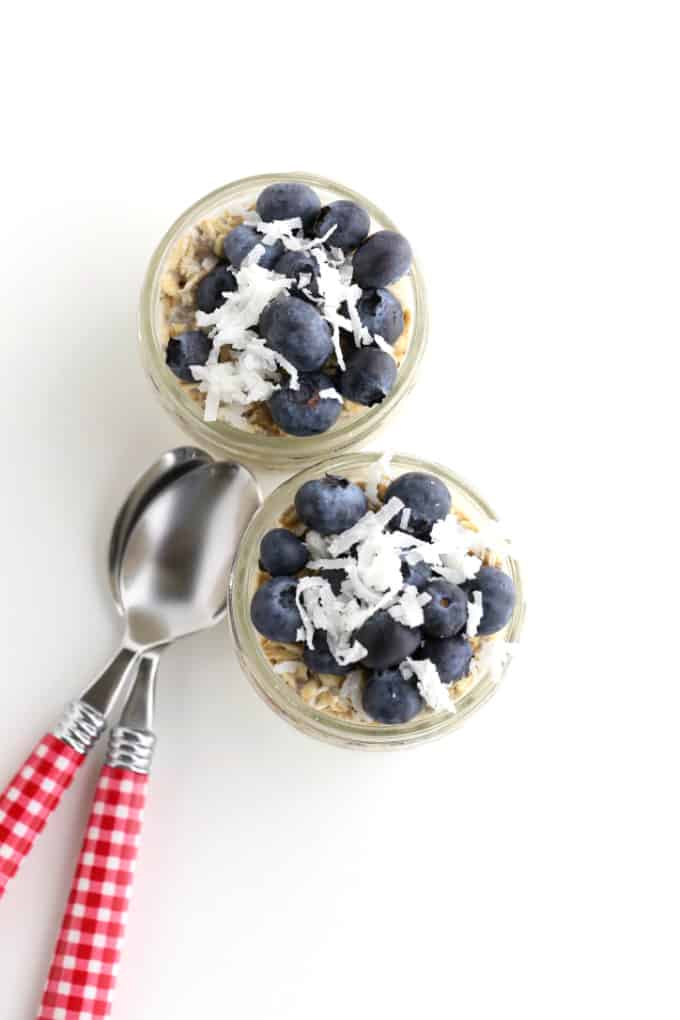 blueberry and coconut oats, easy breakfast www.createdbydiane.com