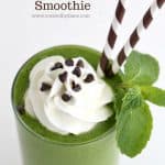 healthy mint chocolate chip smoothie www.createdbydiane.com