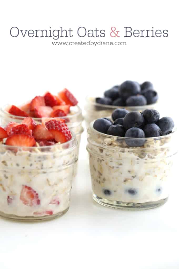 overnight oats and berries www.createdbydiane.com