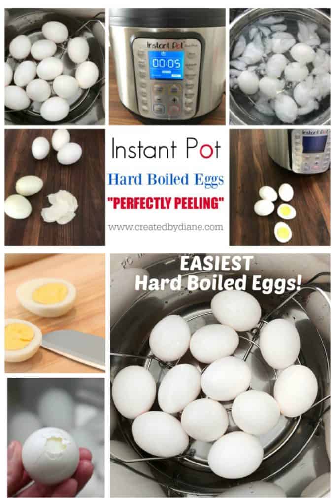perfectly cooked hard boiled egg, easy to peel, Instant Pot Hard Boiled Eggs createdbydiane.com