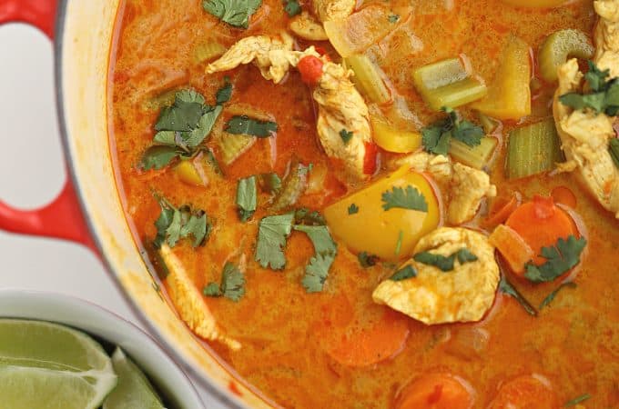 low carb thai curry chicken recipe www.createdbydiane.com