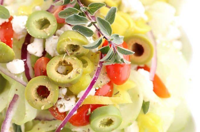 Greek Spiral cucumber Salad www.createdbydiane.com