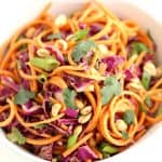 Thai Peanut Sweet Potato Noodle Salad www.createdbydiane.com