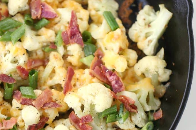 easy low carb loaded cauliflower recipe www.createdbydiane.com