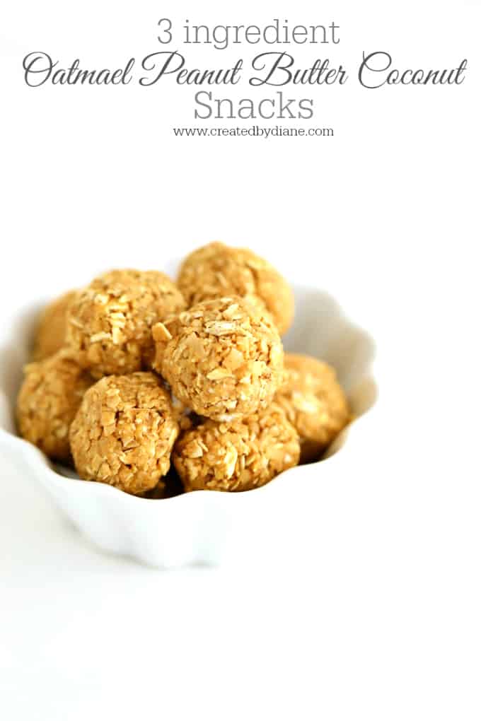 Oatmeal Peanut Butter Coconut Snacks