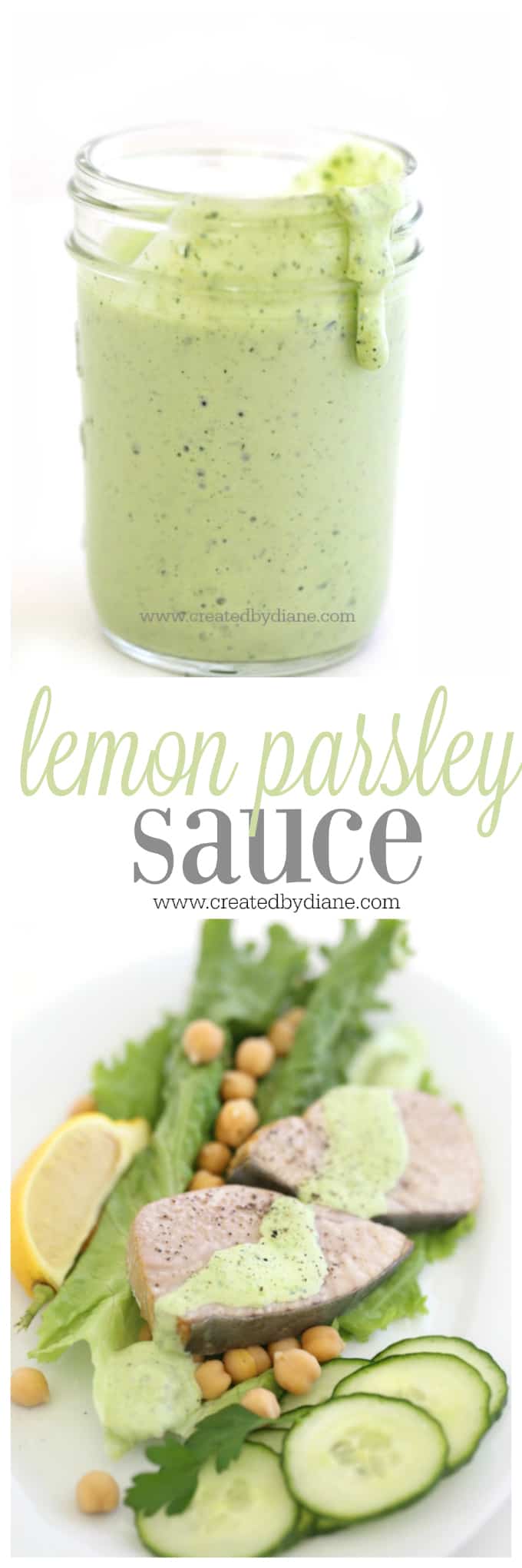 lemon parsley sauce great on chicken, fish, vegetables www.createdbydiane.com