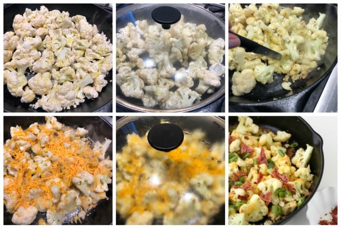 makeing low carb loaded faux baked potao with cauliflower www.createdbydiane.com
