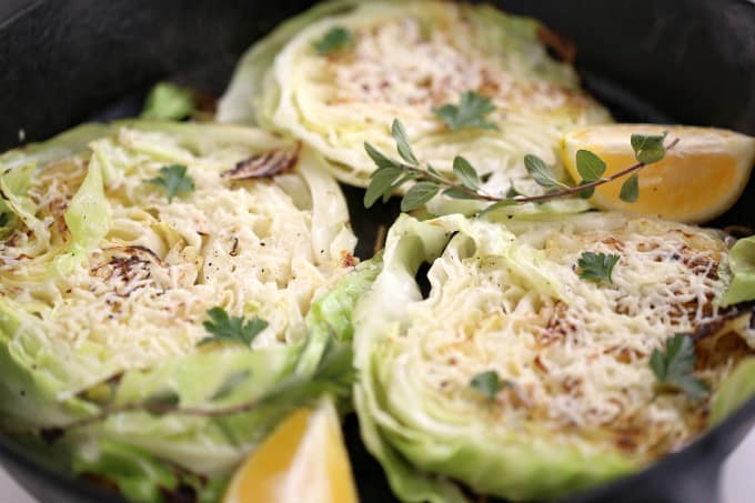 pan roasted vegetable, cabbage steaks www.createdbydiane.com