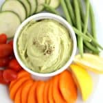 avocado bean dip with vegetables www.createdbydiane.com