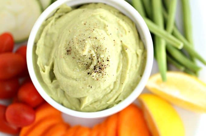 avocado bean dip with vegetables www.createdbydiane.com