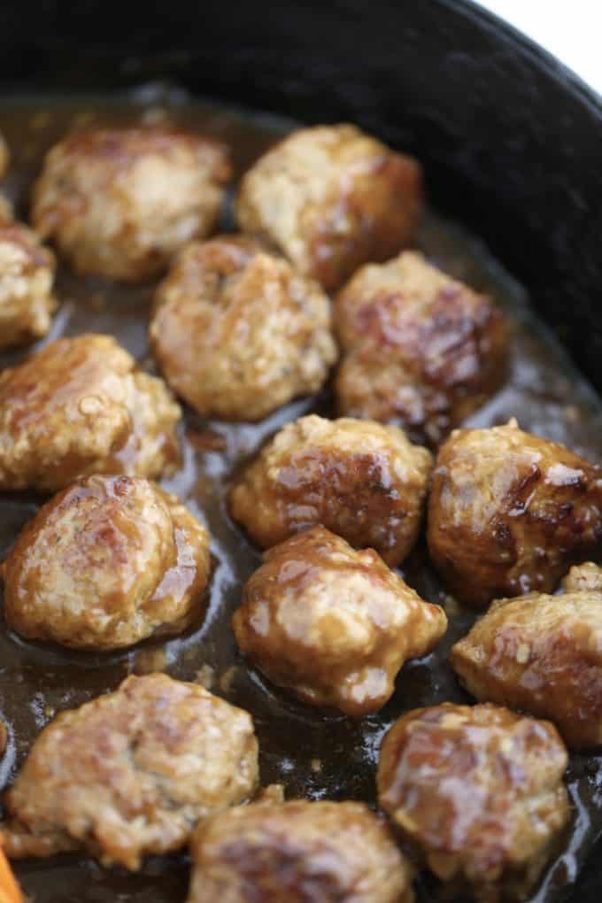 banh mi meatballs, using ground pork -or ground chicken, turkey, or a combinations with a delicious sauce 