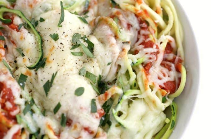 zucchini noodles, low carb meal www.createdbydiane.com