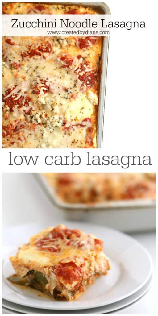 Zucchini Noodle Lasagna | Created by Diane