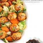 Honey Sesame Chicken Meatballs #chicken #chickenmeatballs #stickysauce #meatballs www.createdbydiane.com