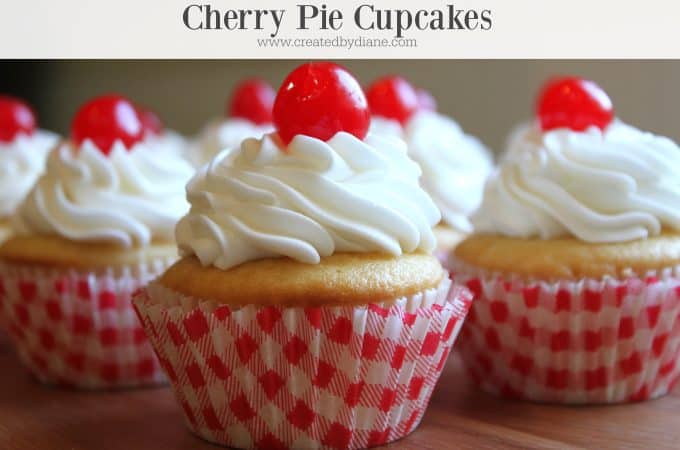 cherry pie cupcakes from www.createdbydiane.com