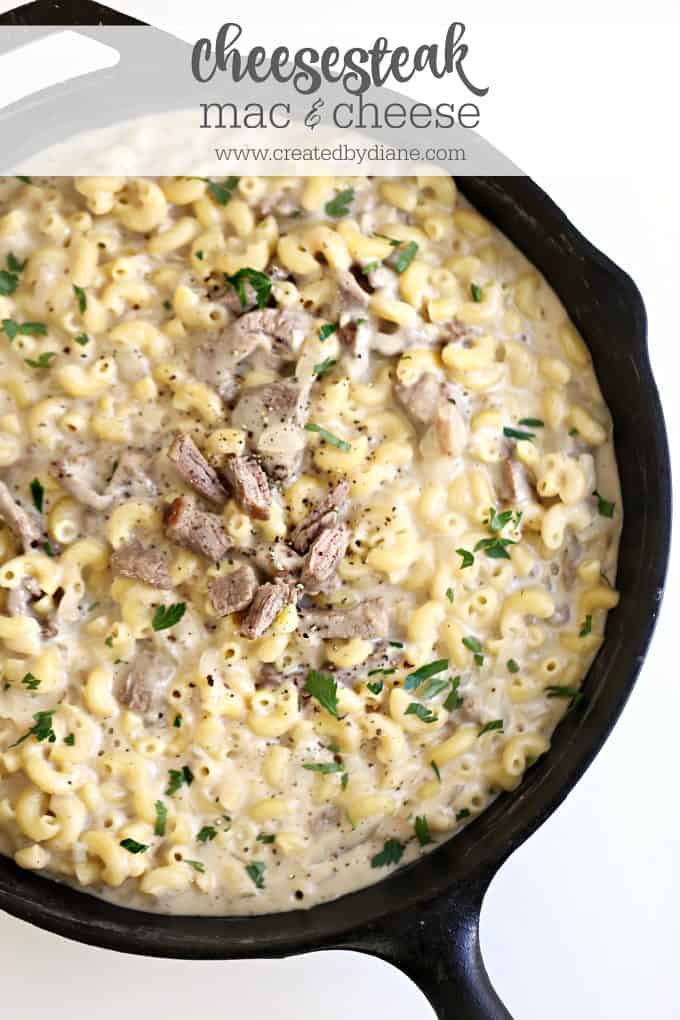 Cheesesteak Mac and Cheese www.createdbydiane.com