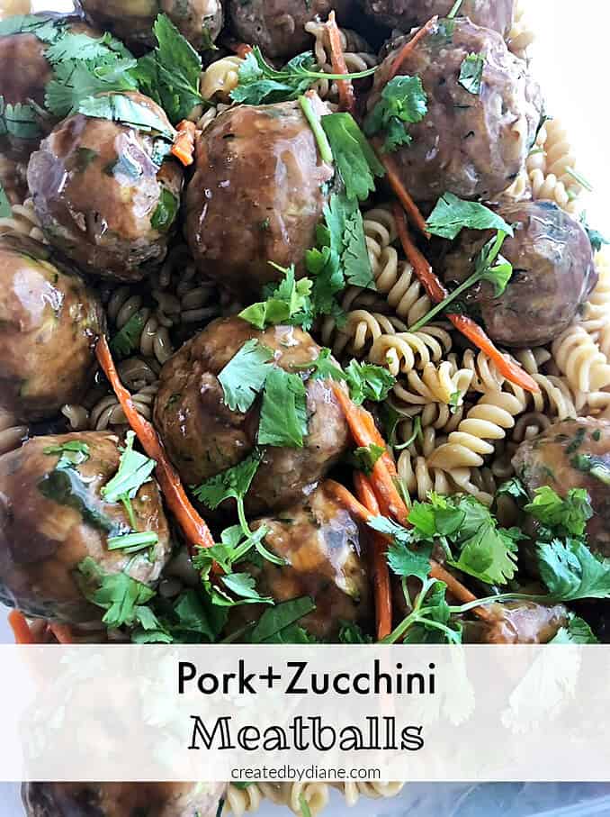 pork and zucchini meatballs