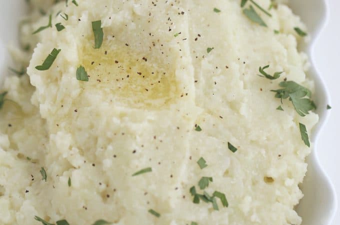 Cauliflower Mash- low carb mashed potato option www.createdbydiane.com