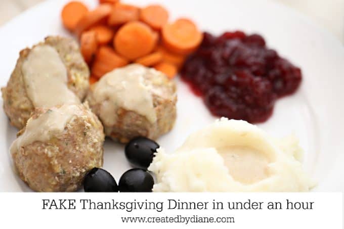 Fake Thanksgiving Dinner in under and hour www.createdbydiane.com