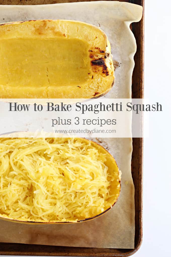 How to BAKE a spaghetti squash from www.createdbydiane.com