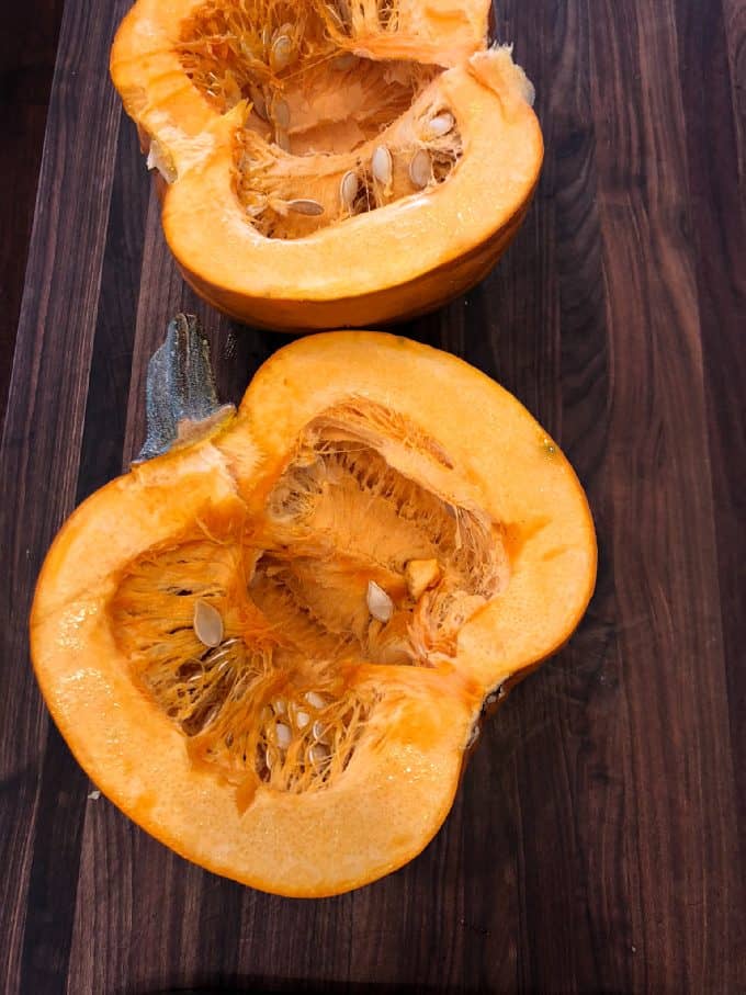 sliced jack-O-lantern pumpkin