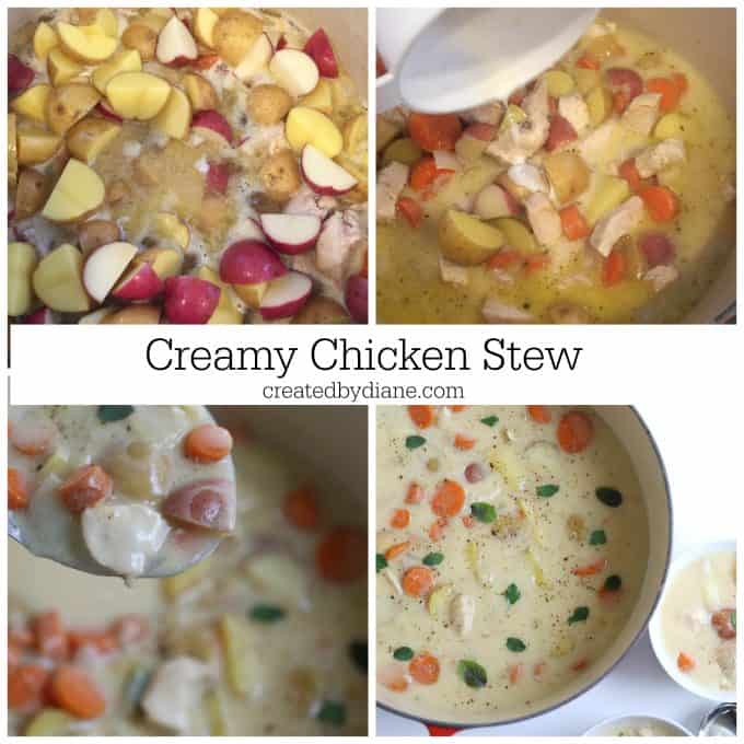 Easy Creamy Chicken Stew recipe from createdbydiane.com