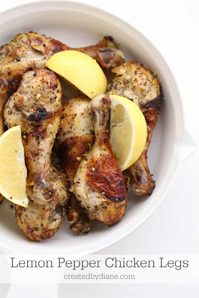 Lemon Pepper Chicken Legs createdbydiane.com