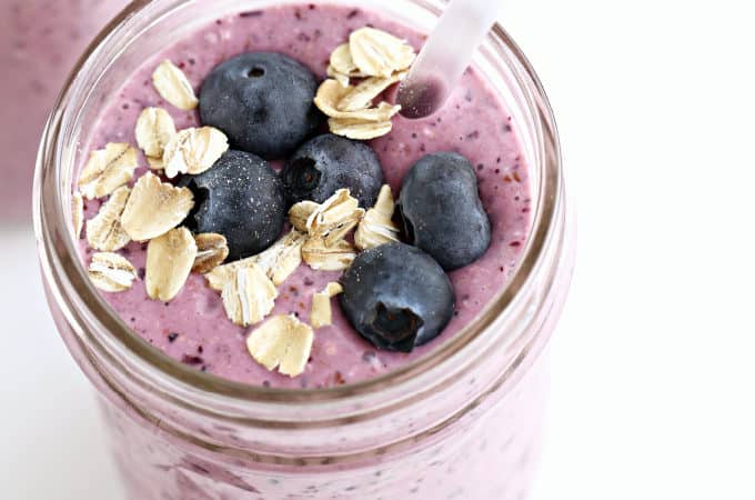 blueberry oatmeal smoothie createdbydiane.com