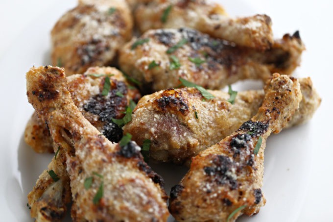 garlic parmesan chicken legs | Created by Diane