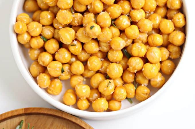 garlic rosemary chick peas air fryer or oven createdbydiane.com
