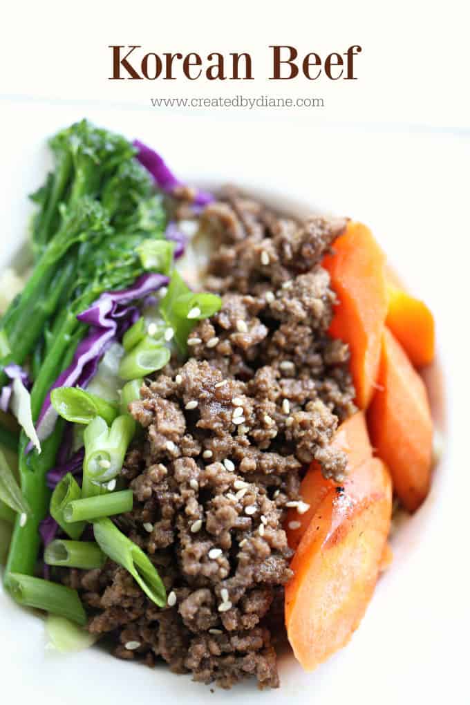 korean beef recipe with ground beef from www.createdbydiane.com