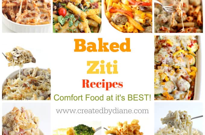 baked ziti recipes www.createdbydiane.com