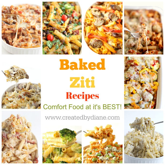 baked ziti recipes www.createdbydiane.com