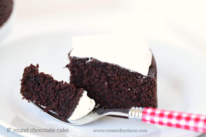 slice of chocolate cake with whipped cream frosting www.createdbydiane.com.jpg