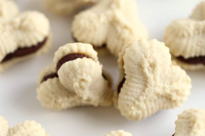 spritz cookies whipped ganache filling www.createdbydiane.com