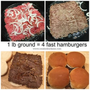 lb ground = 4 fast hamburgers www.createdbydiane.com