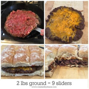 2 lbs ground = 9 sliders www.createdbydiane.com