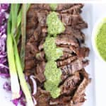 Easy Grilled Marinated Steak with Chimichurri Sauce Recipe www.createdbydiane.com