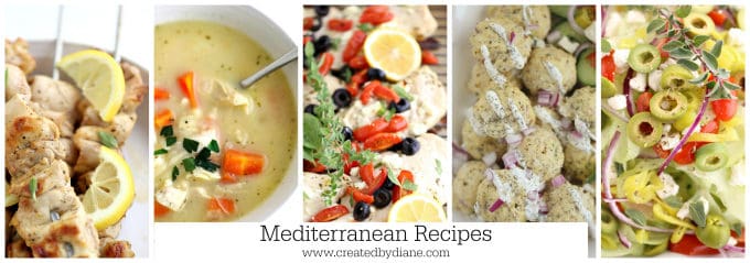 Mediterranean recipes www.createdbydiane.com