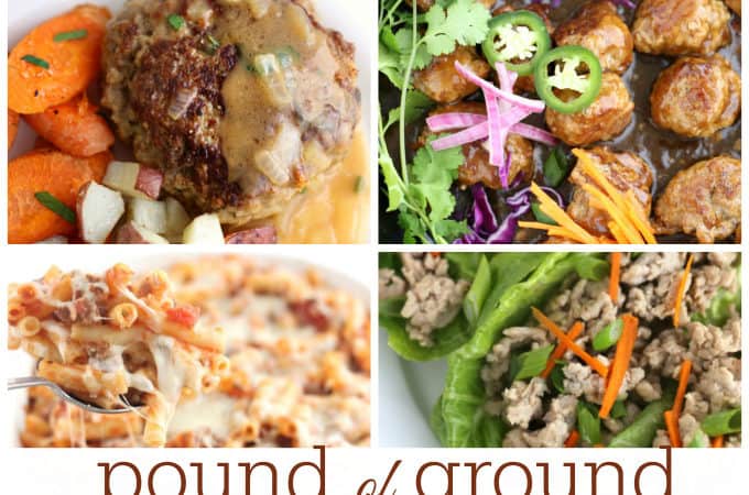 pound of ground recipes with ground beef, ground chicken, ground pork, ground turkey www.createdbydiane.com
