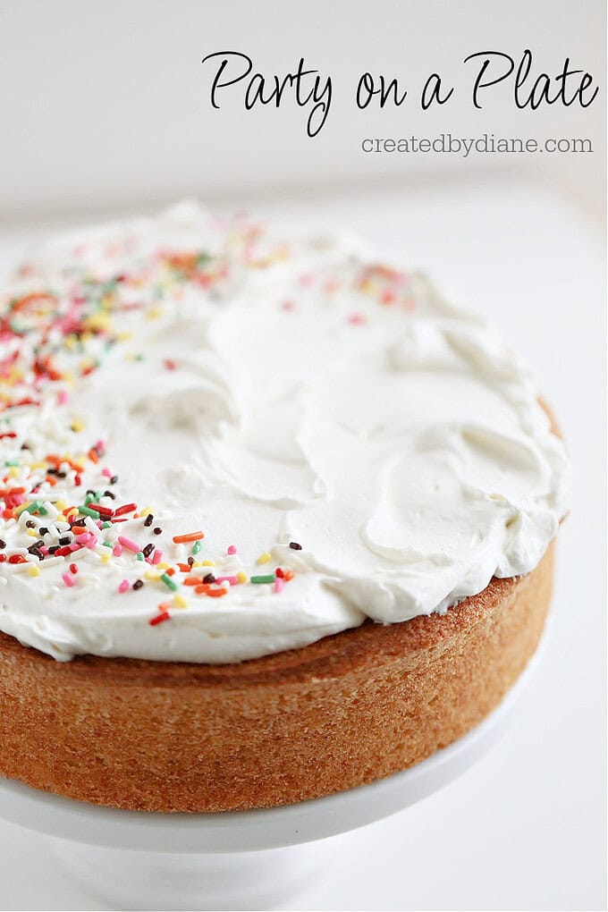 Party Cake vanilla cake easy 8 single layer cake createdbydiane