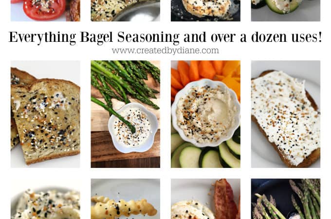 how to make everything bagel seasoning and over a dozen uses at www.createdbydiane.com