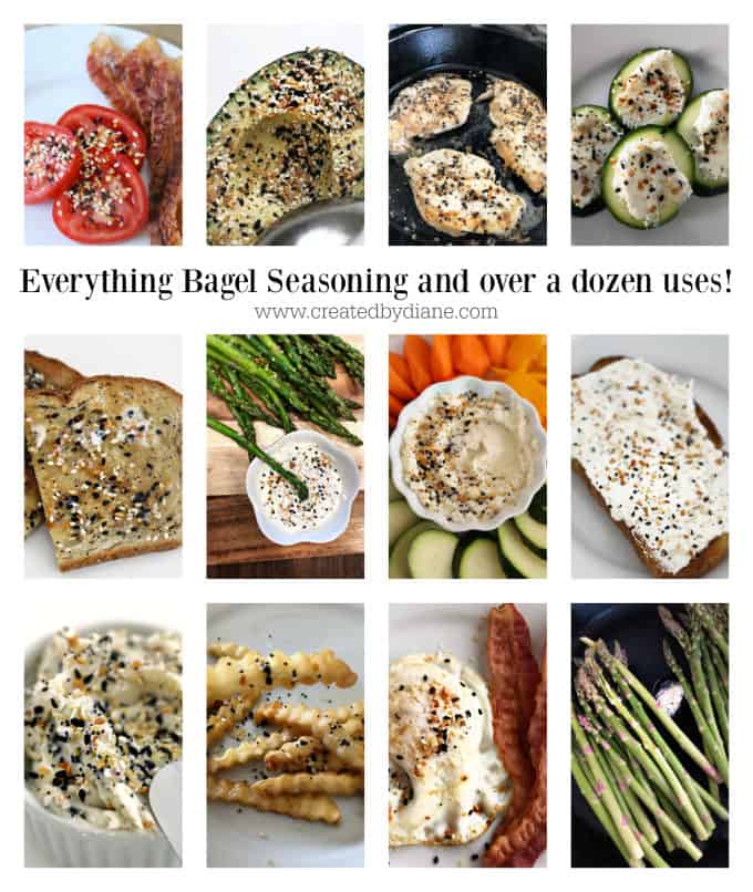 how to make everything bagel seasoning and over a dozen uses at www.createdbydiane.com