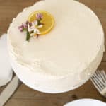 lemon cake, single layer, 8 inch round, easy, no mixer needed simple cake recipe www.createdbydiane.com