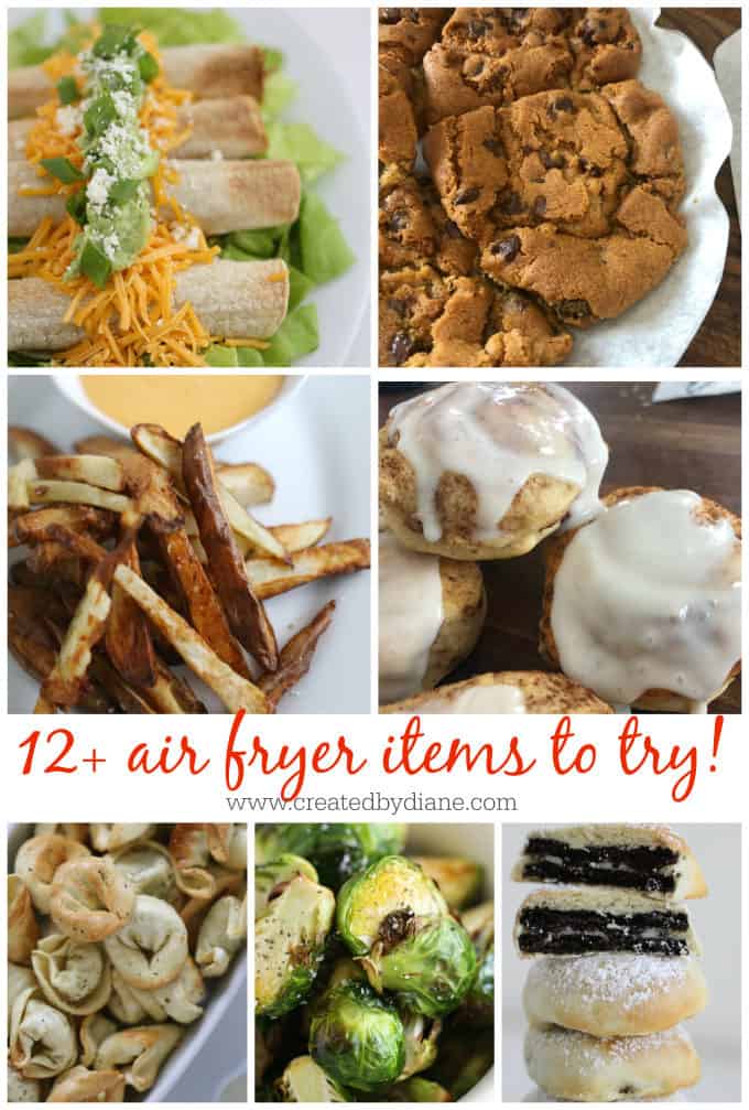 over 12 air fryer items to try from www.createdbydiane.com