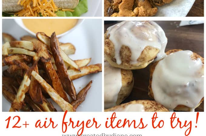 over 12 air fryer items to try from www.createdbydiane.com
